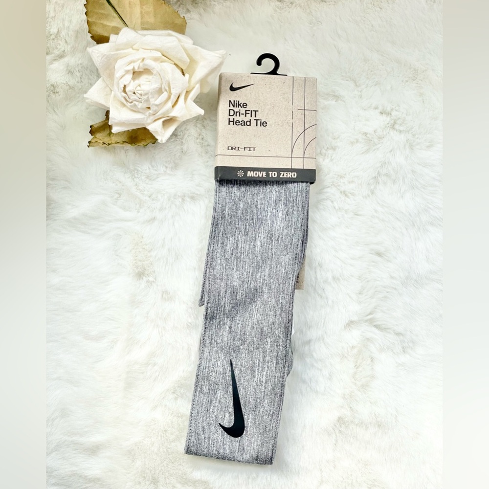 New with tags NIKE DRI-FIT HEAD TIE UNISEX• GREY WITH NIKE SWOOSH IN BLACK